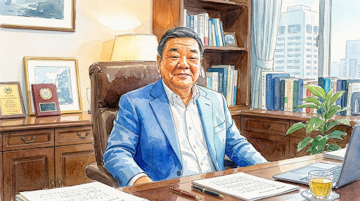 代表取締役 粟國 哲（イラスト）